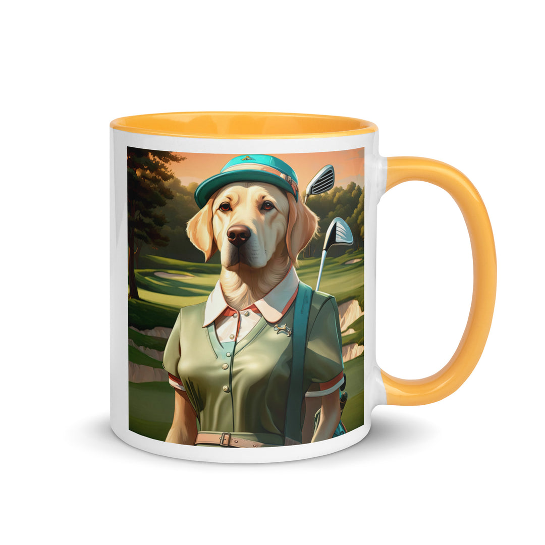 Mug with Color Inside-Labrador Retriever Golfer V15