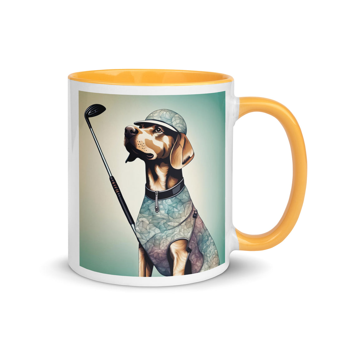 Mug with Color Inside-Labrador Retriever Golfer Labrador Retriever Golfer V18