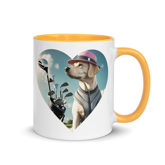 Mug with Color Inside-Labrador Retriever Golfer V23