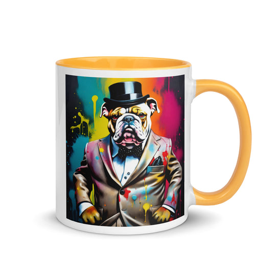 Bulldog- Mug with Color Inside v4