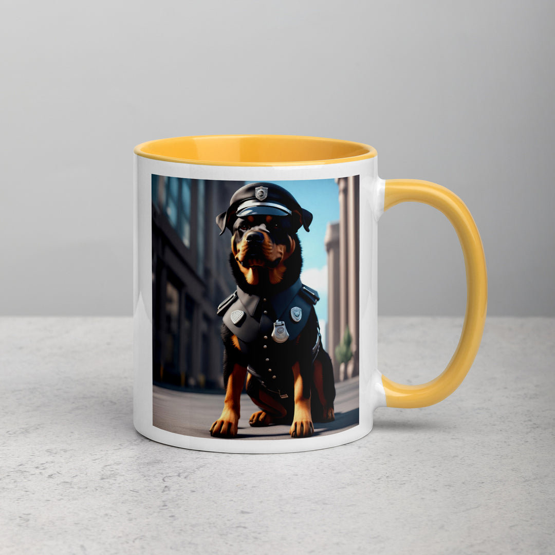 Rottweiler- Mug with Color Inside v3