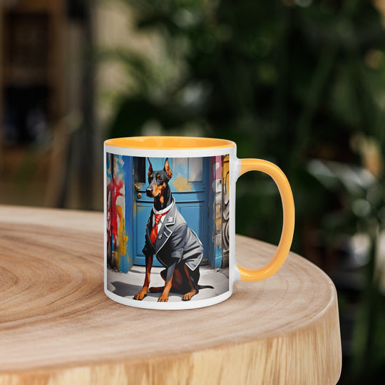 Doberman Pinscher- Mug with Color Inside v5