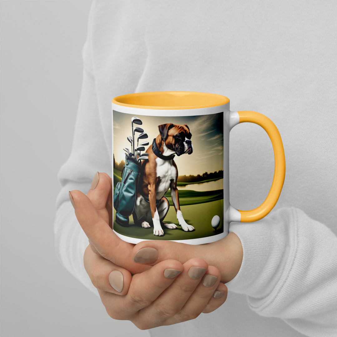 Boxer Golfer- Mug with Color Inside v3