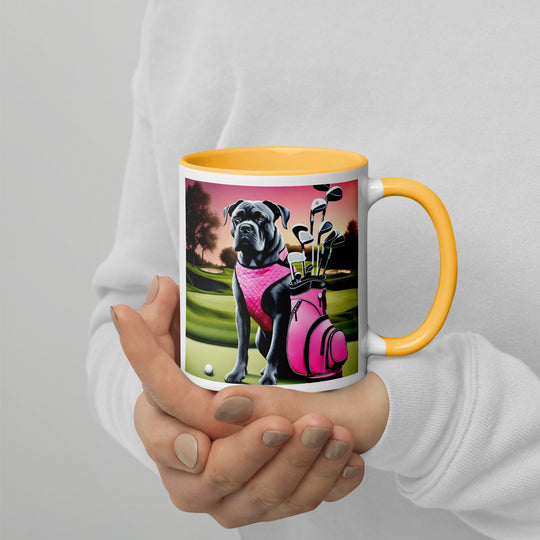 Cane Corso Golfer- Mug with Color Inside