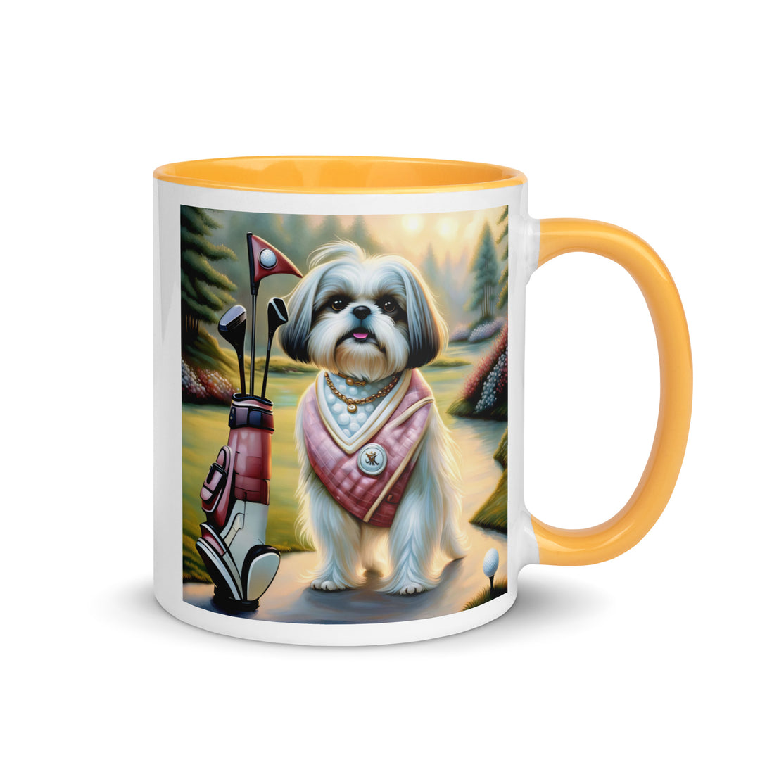 Shih Tzu Golfer- Mug with Color Inside