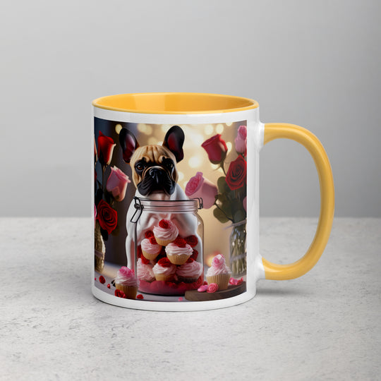 French Bulldog Romantic- Mug with Color Inside v2