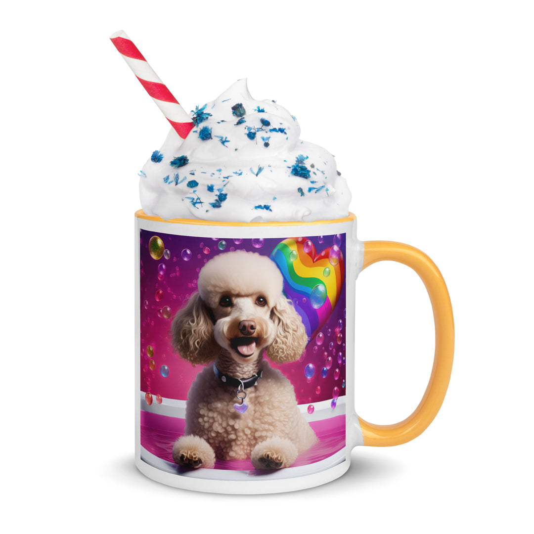 Poodle Romantic- Mug with Color Inside v2