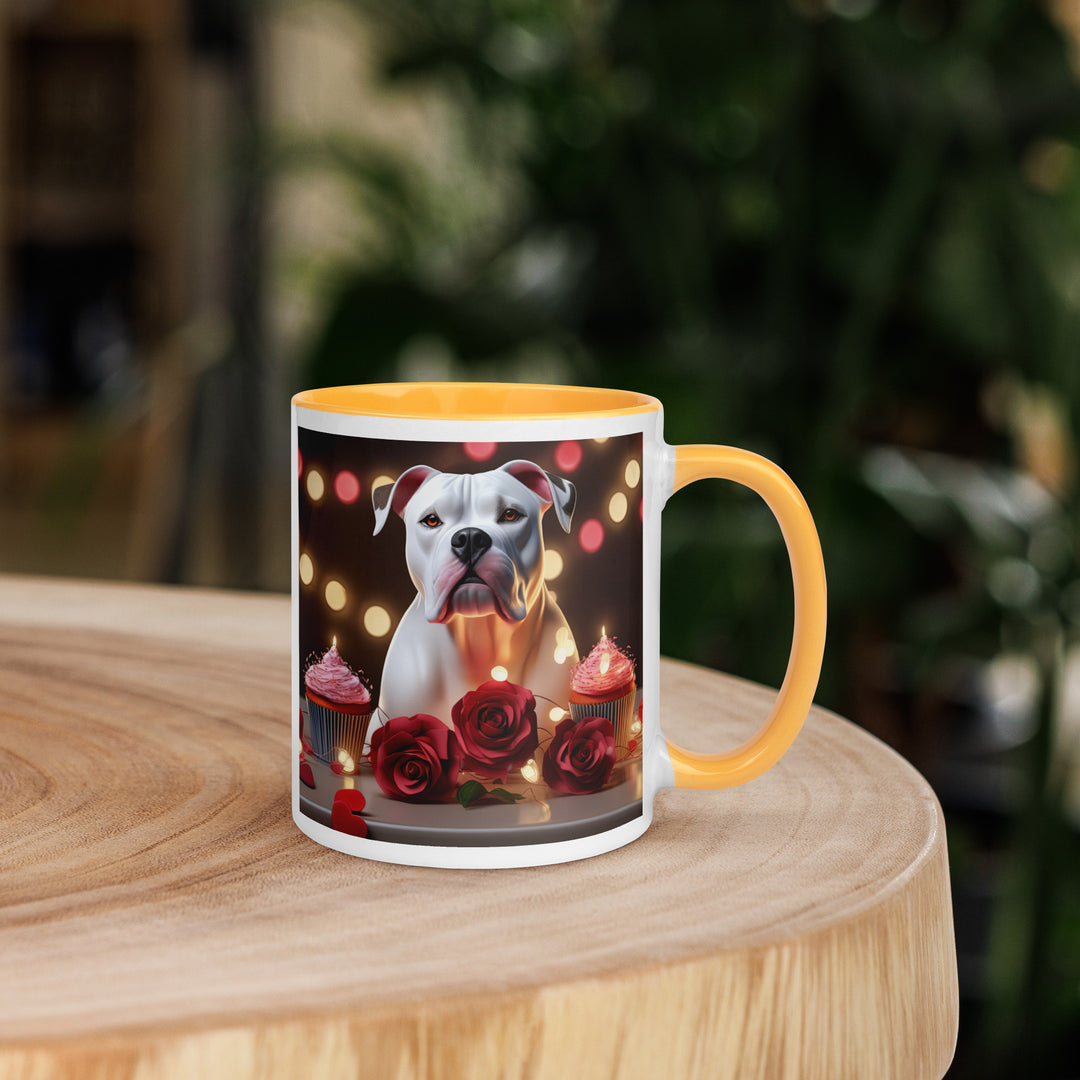 American Bulldog Romantic- Mug with Color Inside v2