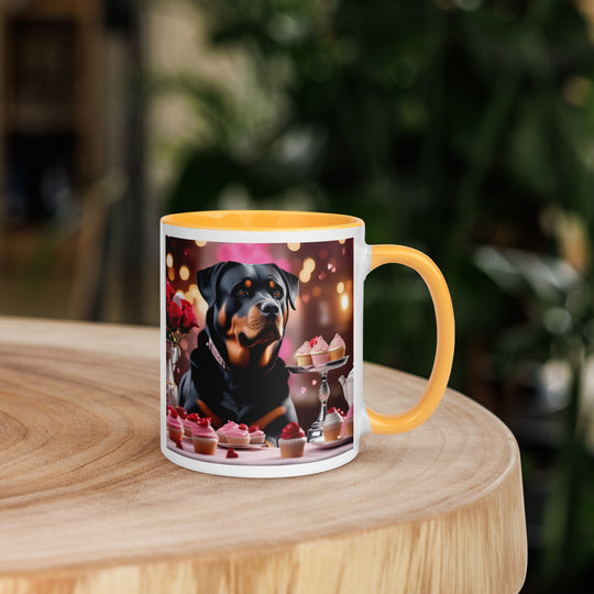 Rottweiler Romantic- Mug with Color Inside