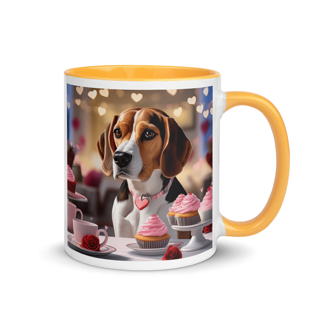 Beagle Romantic- Mug with Color Inside v2