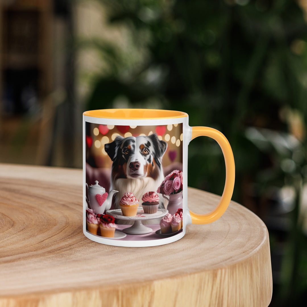 Australian Shepherd Romantic- Mug with Color Inside