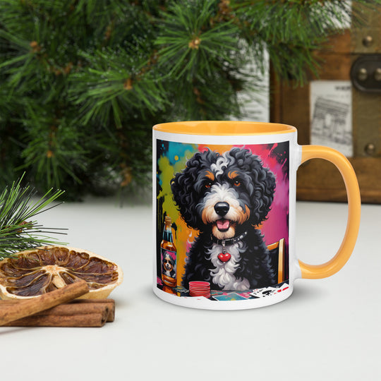 Bernedoodle General- Mug with Color Inside v10