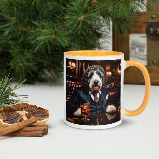 Bernedoodle General- Mug with Color Inside v13