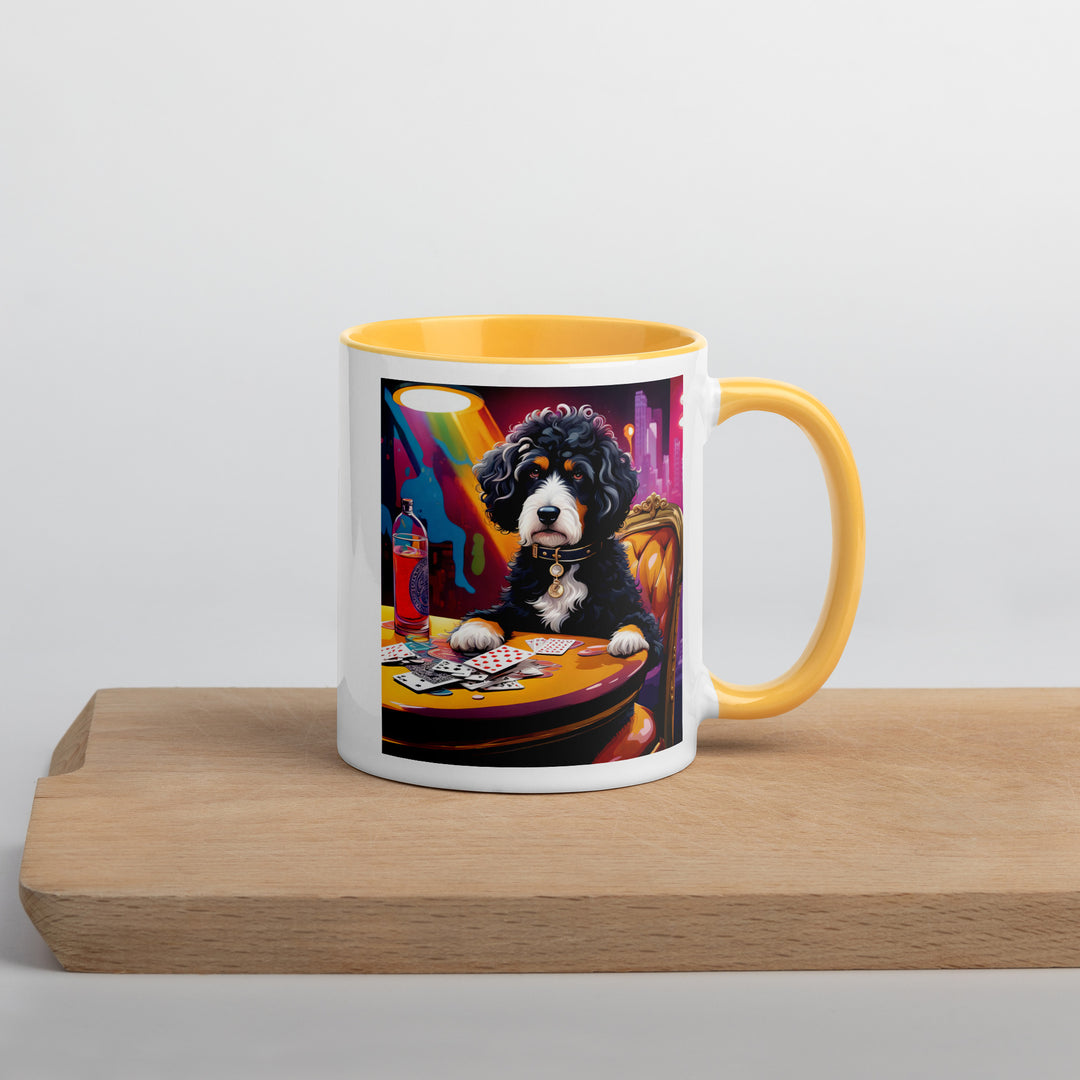 Bernedoodle General- Mug with Color Inside v14