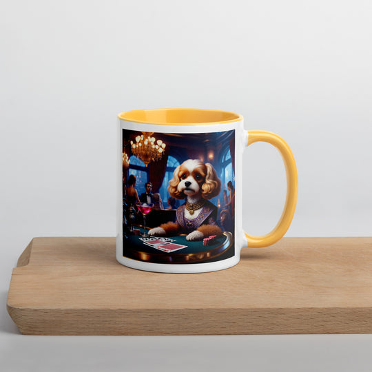 Cavapoo General- Mug with Color Inside v18