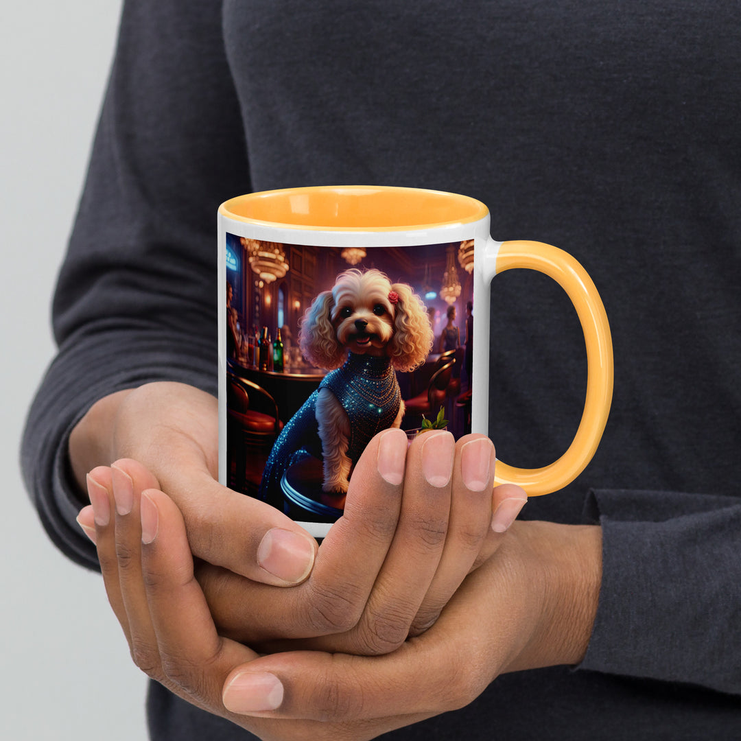 Cavapoo General- Mug with Color Inside v22