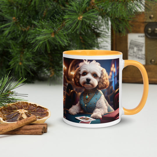 Cavapoo General- Mug with Color Inside v26