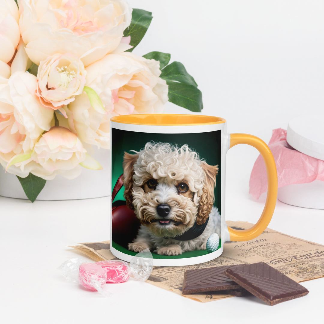 Maltipoo Golfer- Mug with Color Inside v3