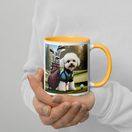 Maltipoo Golfer- Mug with Color Inside v4