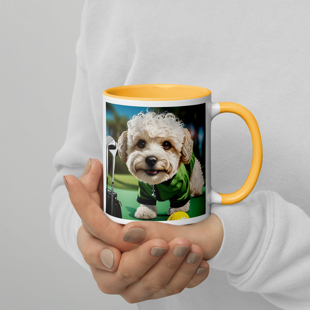 Maltipoo Golfer- Mug with Color Inside v5