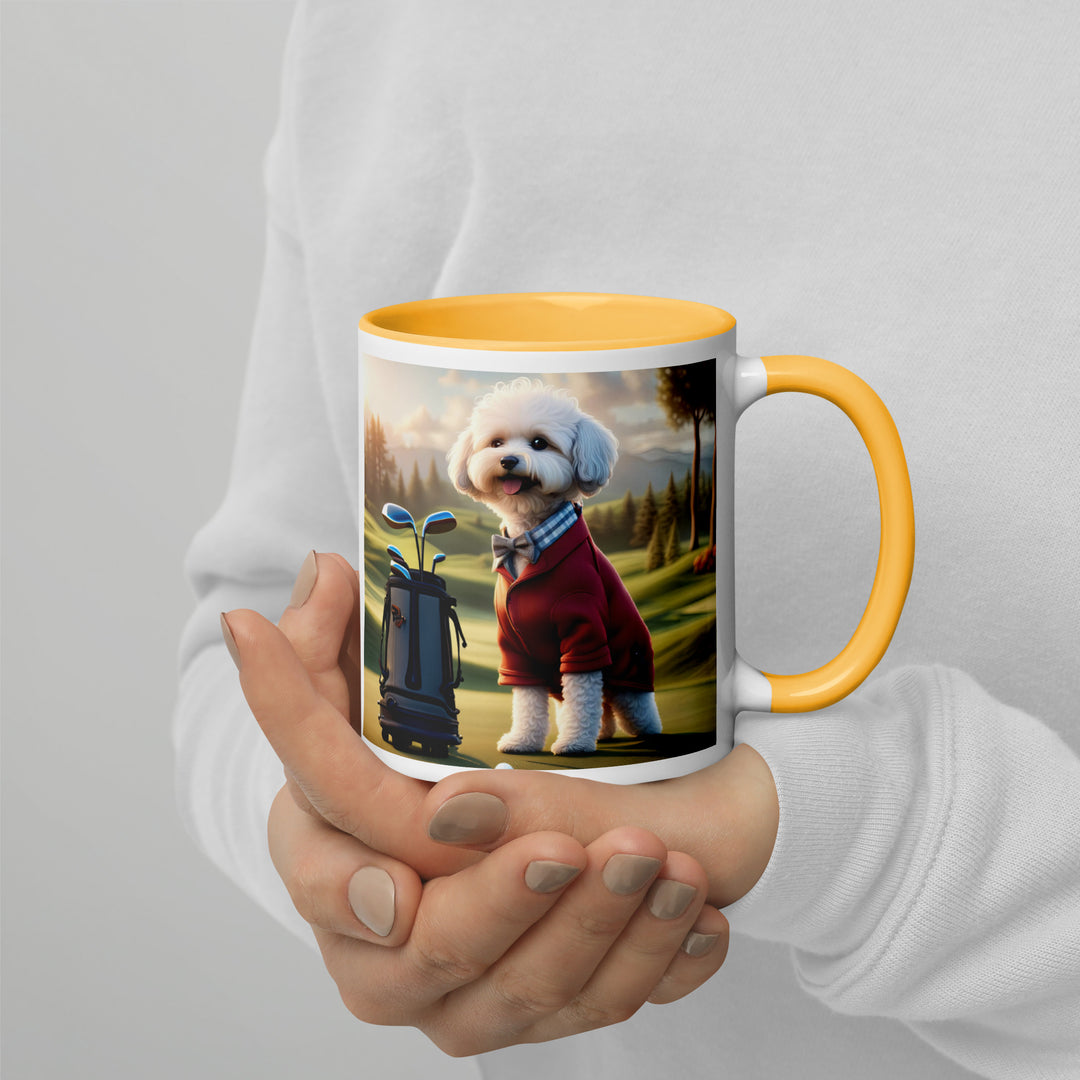 Maltipoo Golfer- Mug with Color Inside v10