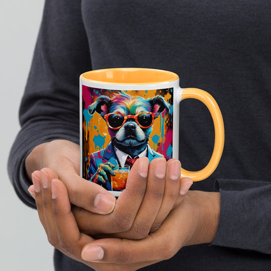 Pekapoo General- Mug with Color Inside v9