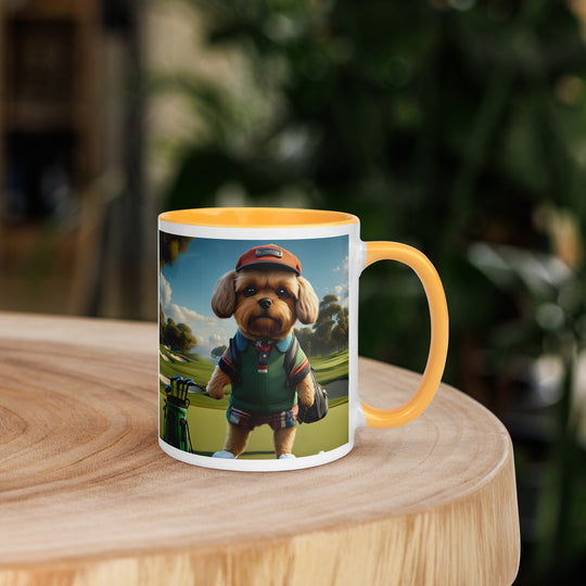 Pekapoo Golfer- Mug with Color Inside v2