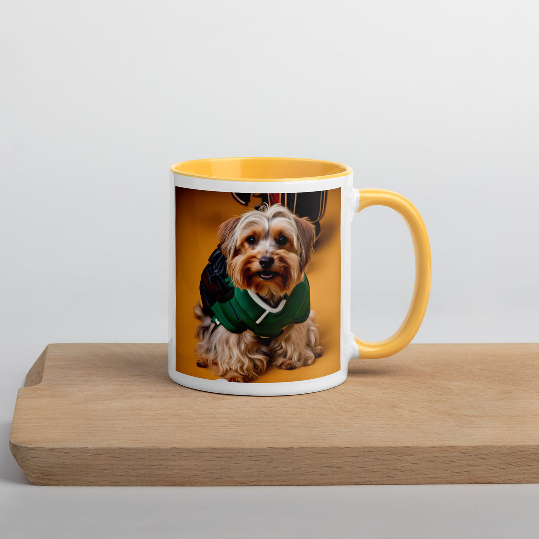 Yorkipoo Golfer- Mug with Color Inside