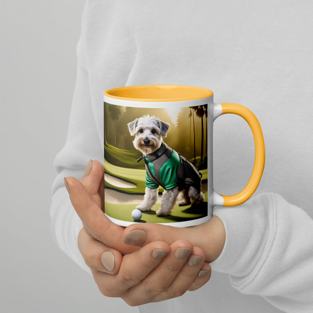 Schnoodle Golfer- Mug with Color Inside v3