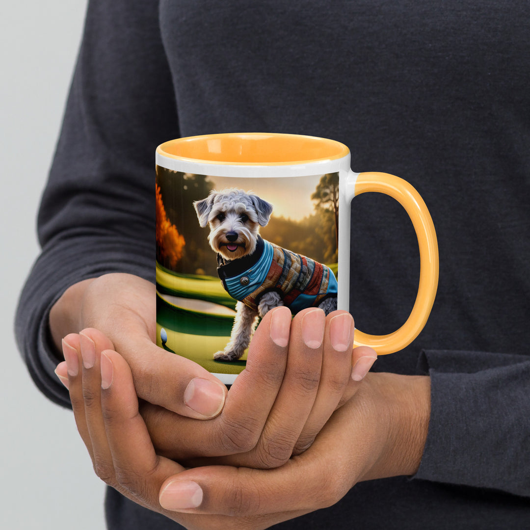 Schnoodle Golfer- Mug with Color Inside v9