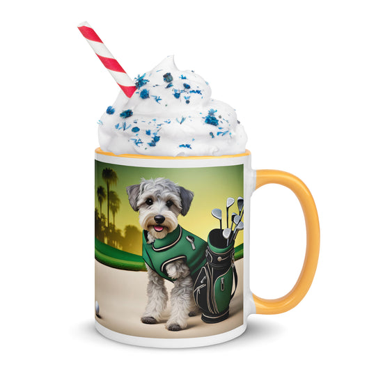 Schnoodle Golfer- Mug with Color Inside v13