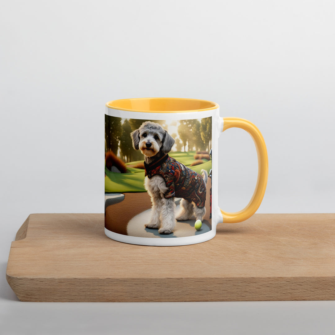 Schnoodle Golfer- Mug with Color Inside v14