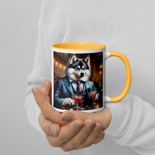 Pomsky General- Mug with Color Inside v8