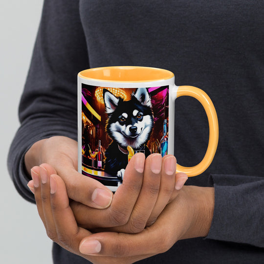 Pomsky General- Mug with Color Inside v9