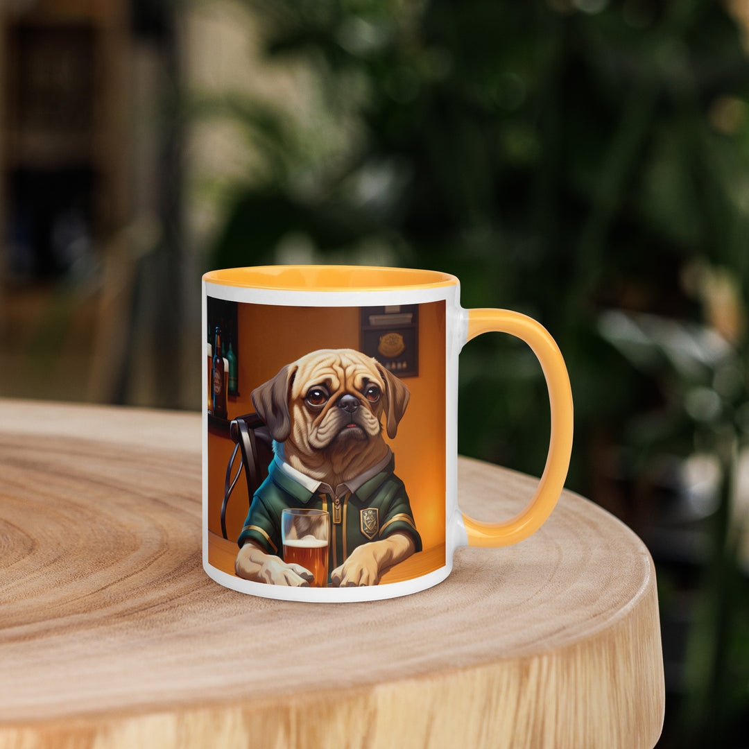 Puggle Golfer- Mug with Color Inside v14