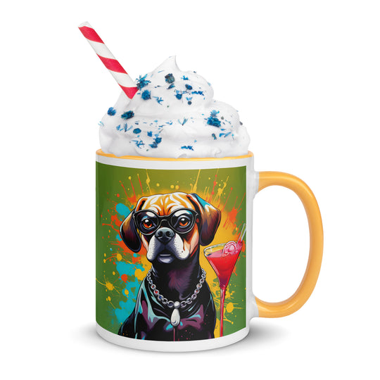 Puggle General- Mug with Color Inside v9