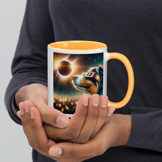 Australian Shepherd Eclipse- Mug with Color Inside