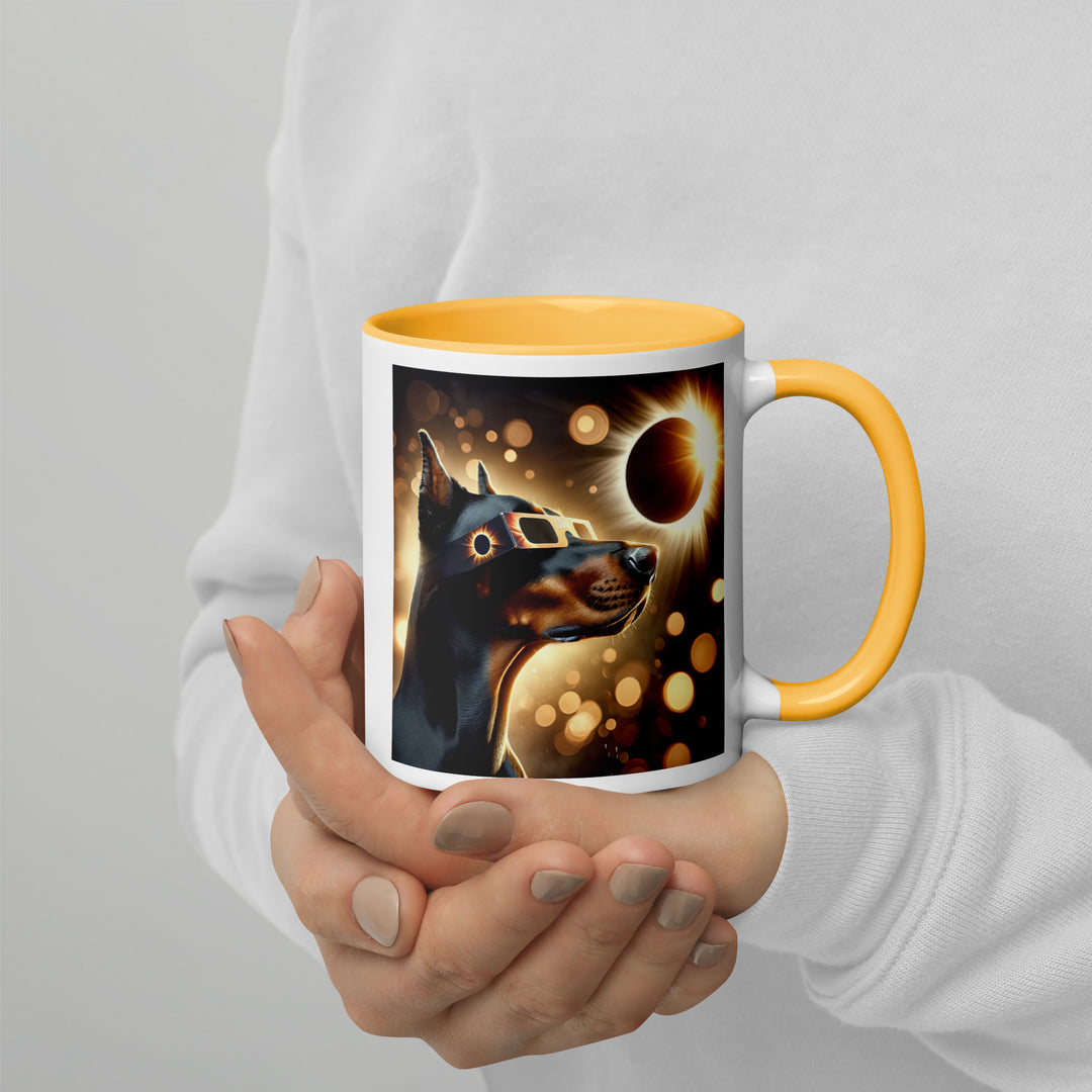 Doberman Pincher Eclipse- Mug with Color Inside