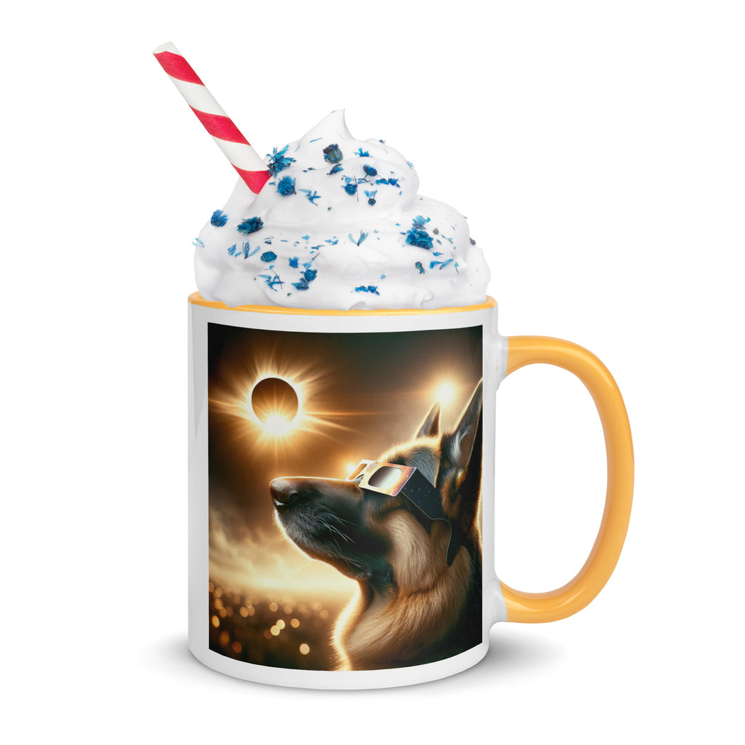 German Shepherd Eclipse- Mug with Color Inside