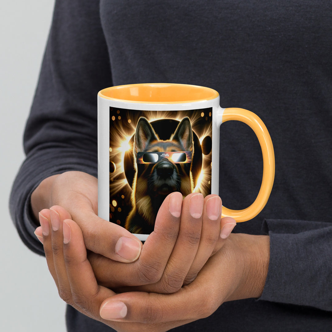 German Shepherd Eclipse- Mug with Color Inside v2