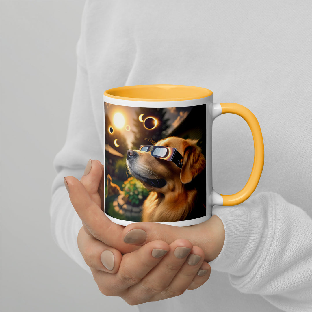 Golden Retriever Eclipse- Mug with Color Inside v2