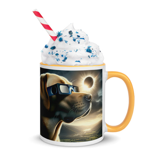 Labrador Retriever Eclipse- Mug with Color Inside v2