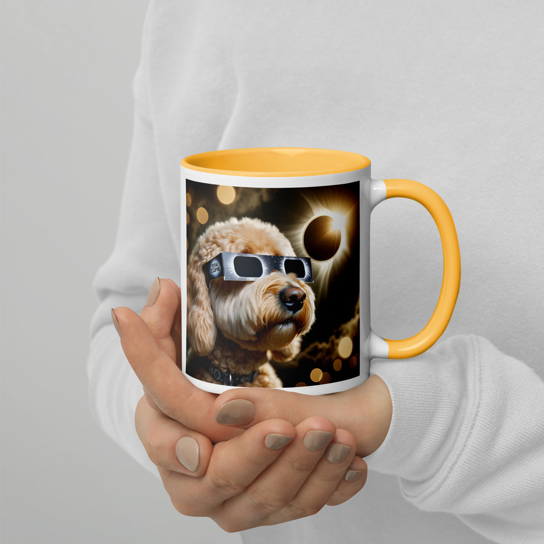 Goldendoodle Eclipse- Mug with Color Inside v2