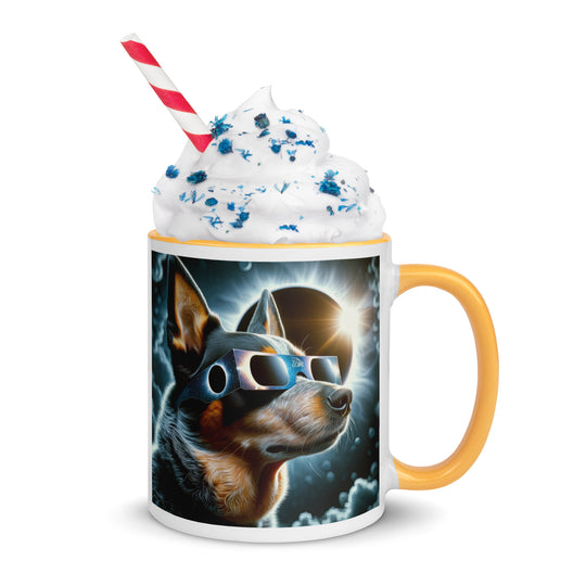 Texas Heeler Eclipse- Mug with Color Inside v2