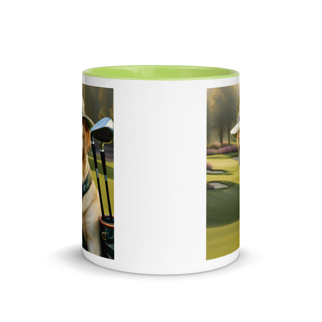 Mug with Color Inside-Labrador Retriever Golfer V4