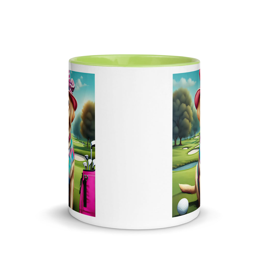 Mug with Color Inside-Labrador Retriever Golfer V6