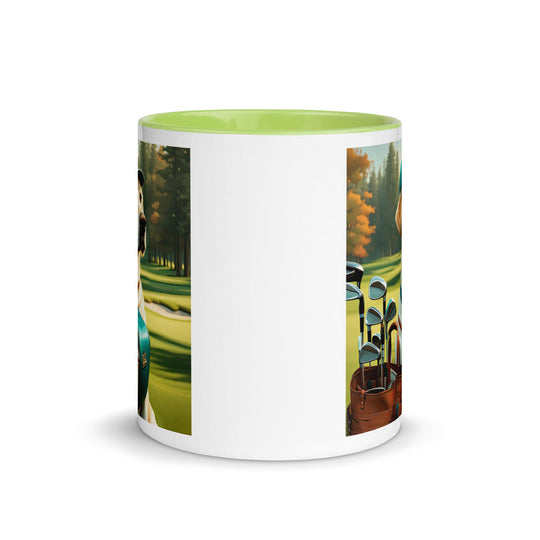 Mug with Color Inside-Labrador Retriever Golfer  V7