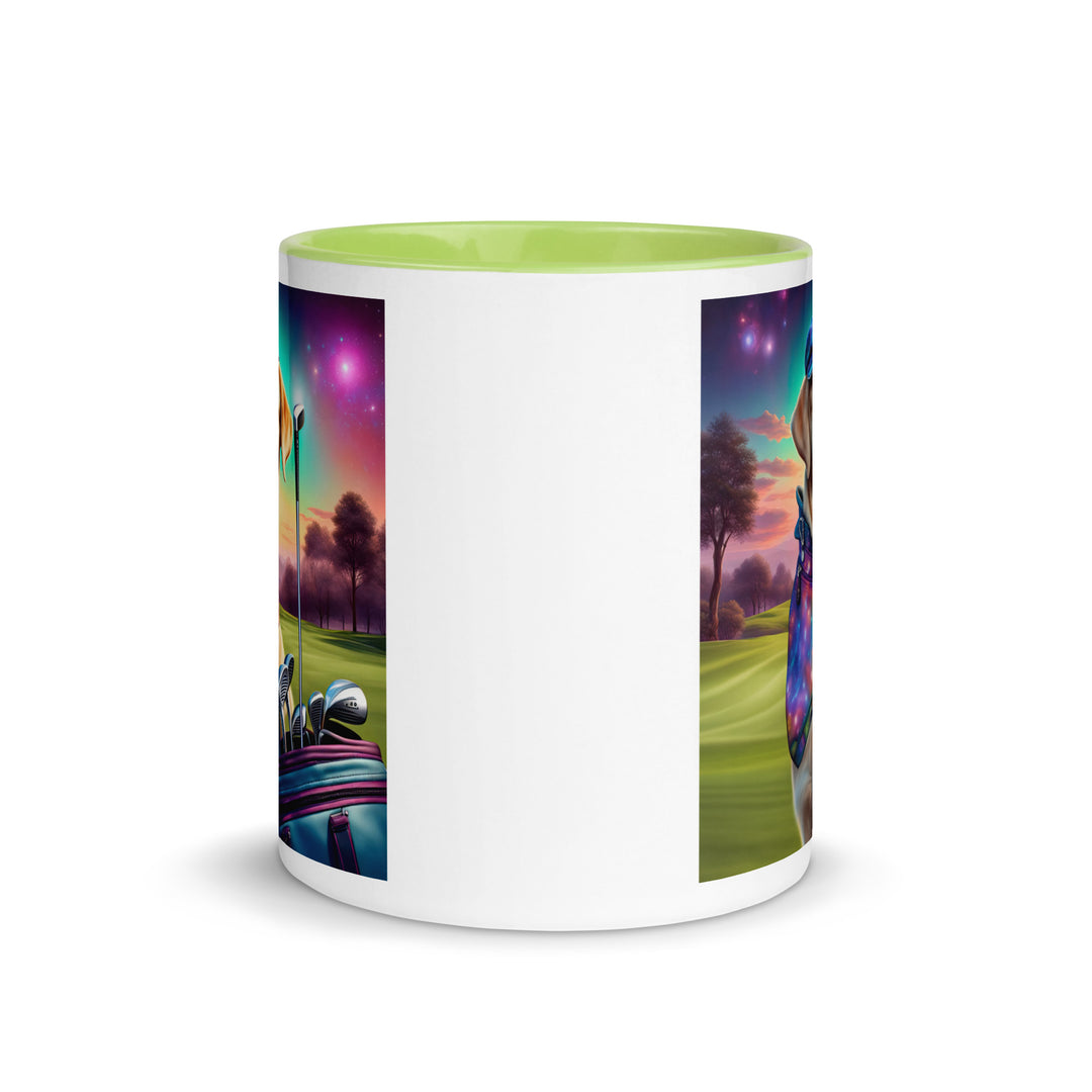 Mug with Color Inside-Labrador Retriever Golfer V13