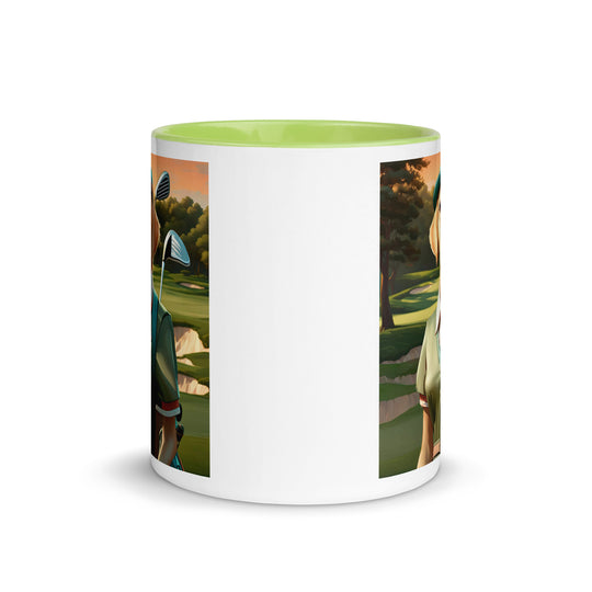 Mug with Color Inside-Labrador Retriever Golfer V15