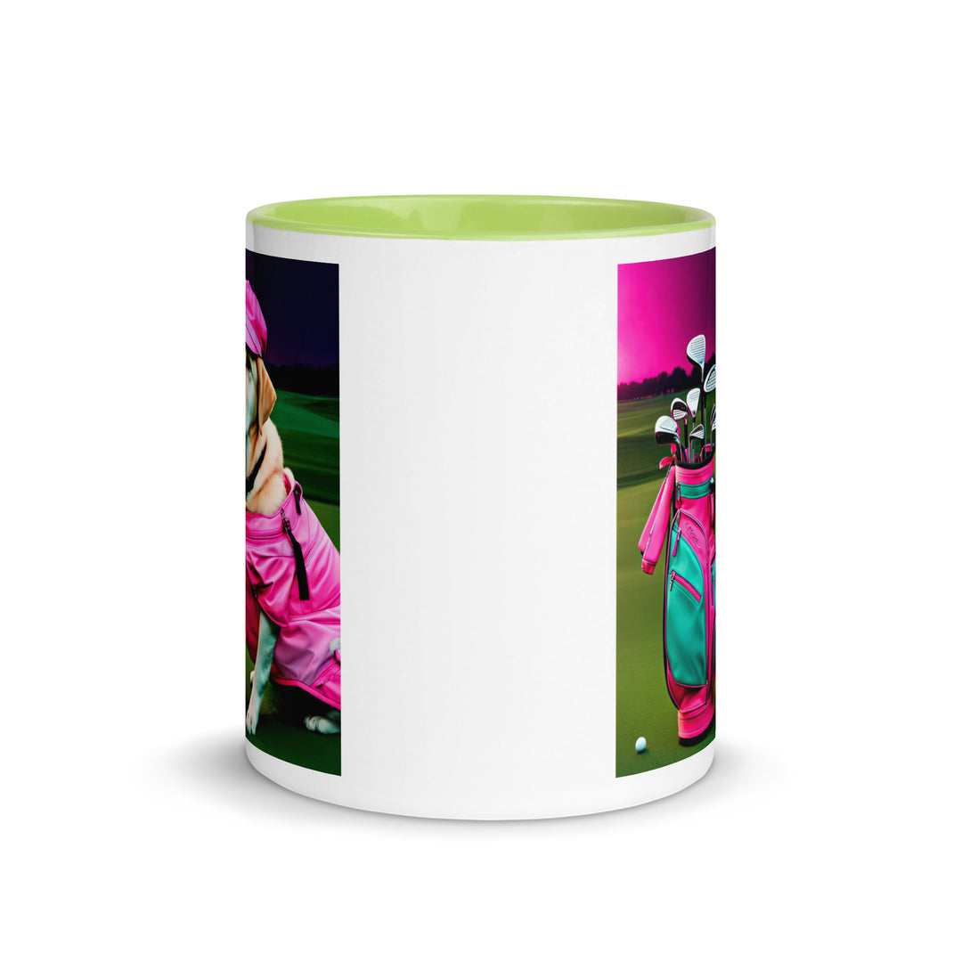 Mug with Color Inside-Labrador Retriever Golfer V16